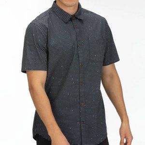 Hurley Blue Striped Collared Button-Down Shirt